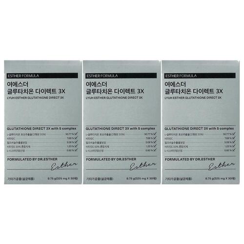 에스더포뮬러 여에스더 글루타치온 다이렉트 3X 325 mg x 30매 3개